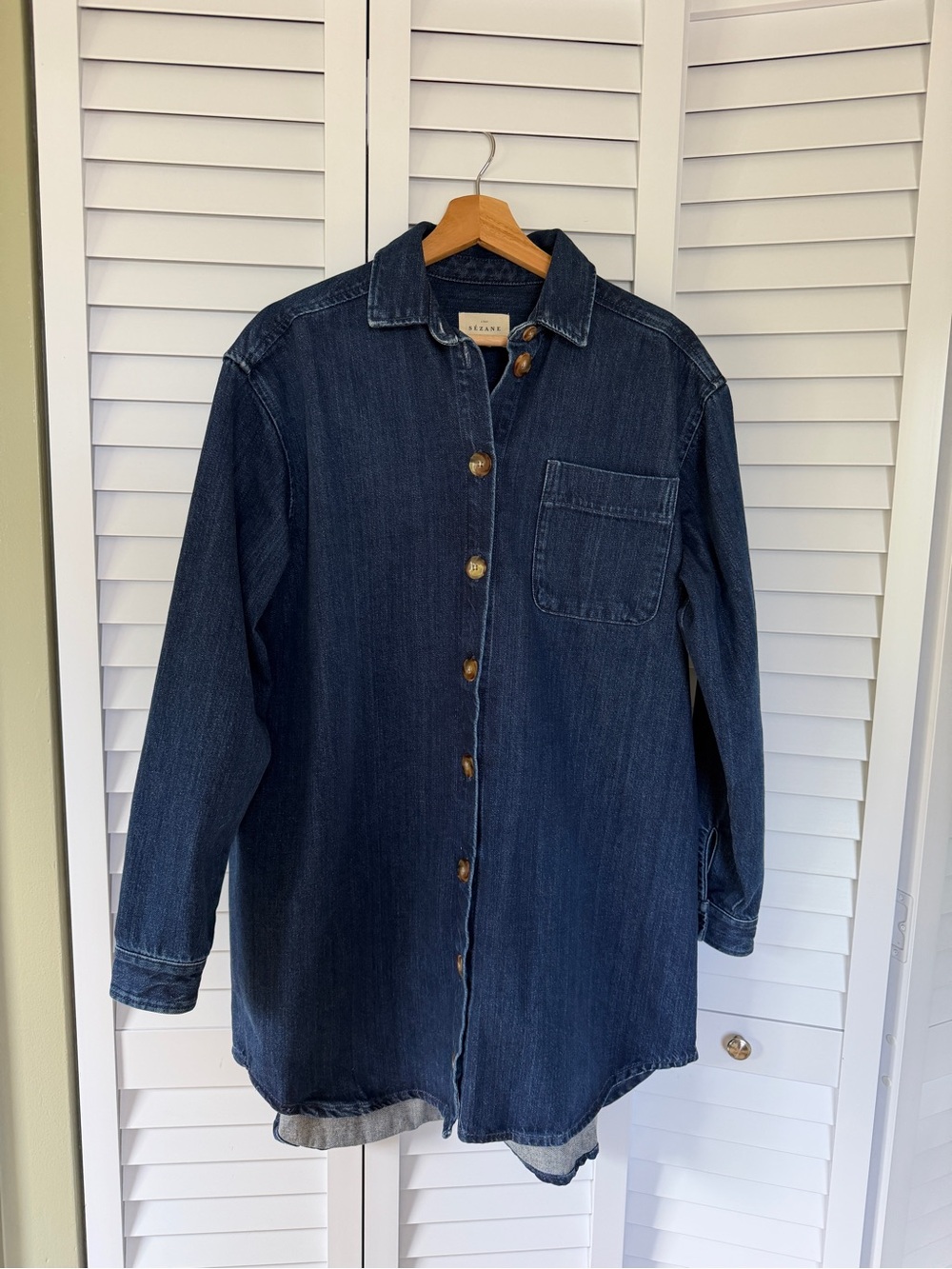 Sézane Sofie Dress - Dark Blue Size Small